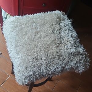 Fluffy Cream Accent Pillow